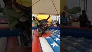 Bull Riding kids fun enjoy game  #viral #short #video