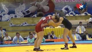 2012 Junior Worlds - FW 72kg - Julia Salata (USA) vs. Halina Leuchanka (BLR)