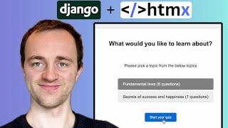 Create a quiz app with HTMX and Django in 8 mins ️