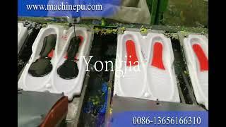 Polyurethane Two Density Insole Making With PU Injection Foam Machine with Two Colours