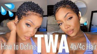 HOW TO: Define short Natural curls| On TWA