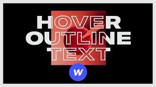 PARALLAX OUTLINE TEXT: Super Easy Webflow Text Effect