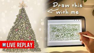 Easy Zen Doodle Christmas Tree - Slow down and relax (1.5 hr)