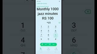 monthly 1000 jazz minutes RS 100 ll jazz monthly call packages ll #viral #shorts #trending