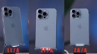 តើ iPhone 15 Pro Max ZP/A Singapore   Vs ZA/A Hong-Kong Vs LL/A USA មួយណាល្អជាង? ខុសគ្នាត្រង់ចំនុច