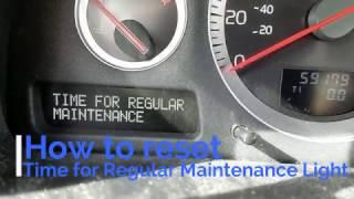 DIY How to reset Time For Regular Maintenance Volvo XC90