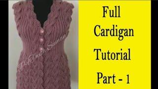 New knitting design/pattern #328 for cardigan, sweater, jacket, frock ||in hindi||