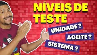 TIPOS E NÍVEIS DE TESTE |Teste de Unidade, Teste de Integração, Teste de Sistema, Teste de Aceite