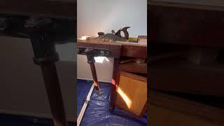 New (old) workbench!  #shorts #woodworking #workbench #smallworkshop #carpentry #workshop #vintage