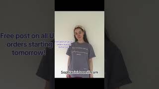 Free post on all UK orders starting tomorrow! Sophiavini.teemill.com Sustainable clothing with a