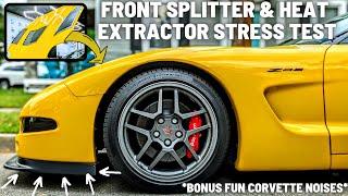 HOOD VENTS & FRONT SPLITTER 1 YEAR UPDATE | 90 DEGREE WEATHER STRESS TEST! BONUS Z06 POV DRIVE