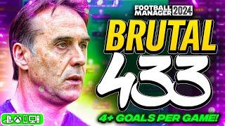 *New* BRUTAL 4-3-3 Scores 4+ Goals Per Game! Best FM24 Tactics