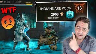 SHAMELESS PLAYER  Got humiliated for Disrespecting INDIANS || Shadow Fight 4 Arena