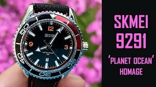 Skmei 9291 quartz watch "Seamaster Planet Ocean" homage review #skmei #gedmislaguna