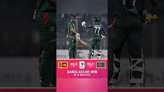 BANGLADESH WIN BY 8 WICKETS#slvsban#banvssl##t20league#t20#t20cricket#winner#srilankacricket#icc#gt