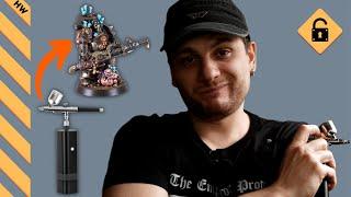 КРАСИМ ВАРХАММЕР АЭРОГРАФОМ! Обзор на беспроводной комплект с Aliexpress! | #warhammer #aos #wh40k