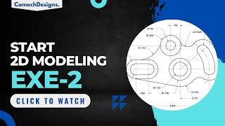 Start 2D Modeling with SolidEdge || Solid Edge Sketch Command || SolidEdge Course || Exercise-2