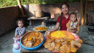 How to make donuts from pumpkin and rice flour - bring it to the market to sell with your children