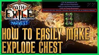 How To Easily Craft Explode Chest - Cheap And Easy Map Clear Boost | Path of Exile