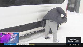 Drivers Needed Help In Bay Shore After Getting Stuck In Snow