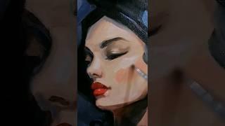oil portrait of a beautiful girl