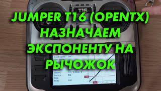 jumper t16 (opentx) назначаем экспоненту на рычажок