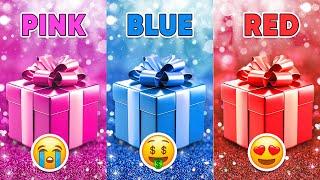 Choose Your Gift...! Pink, Blue Or Red  How Lucky Are You?  Quiz Shiba