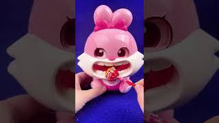 Pink Bunny Eating Candy Set Toys, Satisfying With Unboxing ASMR Videos