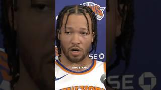 Jalen Brunson was asked about Karl-Anthony Town at Media Day!  #shorts #knicks