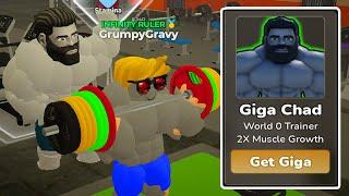 Buying The Giga Chad Trainer in Roblox Gym League