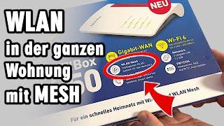 WLAN jetzt in der ganzen Wohnung mit Mesh in 5 Minuten - AVM Fritzbox verstärken - besserer Empfang