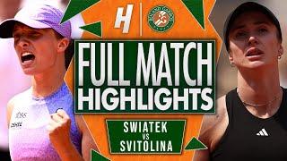 Iga Swiatek vs Elina Svitolina - FULL Quarterfinal Highlights | Roland Garros 2025