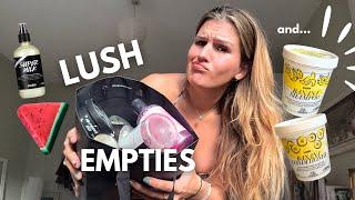 reviewing 24 lush empties in 8 mins 