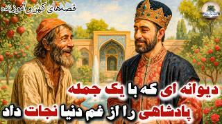قصه مرد دیوانه که انوشیروان را از غم دنیا نجات داد⭐قصه‌های کهن و آموزنده⭐داستان فارسی