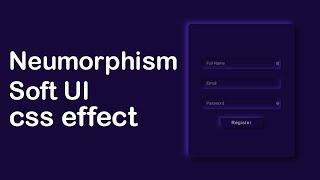 Soft UI Neumorphism Form With CSS | Neumorphism CSS Effect | Web Cifar 2020