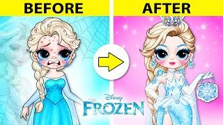 How to Become Elsa! Frozen Extreme Makeover! | DIY Fashion Paper Story