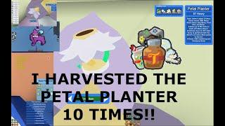 I harvested the petal planter 10 times to see if it was worth / Bee swarm simulator