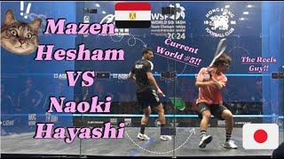 Mazen Hesham VS Naoki Hayashi - WSF Men's World Team Championships 2024#sports #egypt #japan #squash