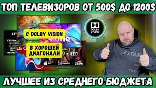 ТОП ТЕЛЕВИЗОРОВ ОТ 500$ ДО 1200$ С DOLBY VISION В ХОРОШЕЙ ДИАГОНАЛИ. ЛУЧШЕЕ ИЗ СРЕДНЕГО БЮДЖЕТА