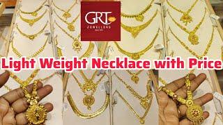 GRT Jewellers Light Weight Necklace with Price Details/ Tnagar GRT Latest Necklace Designs