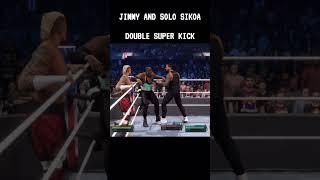 WWE 2k24 Jimmy and solo sikoa double super kick #playstation #psgame #gaming #pcgameplay #wwe2k24