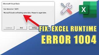 FIX: Excel RUN-TIME Error 1004