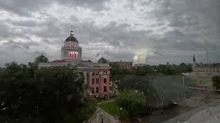 Timelapse drone video of Hurricane Helene passing through Valdosta, Georgia