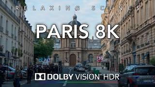 Driving Paris 8K with Olympics Security in City - Dolby Vision HDR