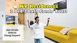 Home Tour: 2 Bed 2 Bath Condo Tour at NV Residences! Close to Changi Airport | LoukProp Homes