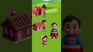 Superman Help the Little Child #puzzle #lego #shortvideo #shorts #usa #english #animation