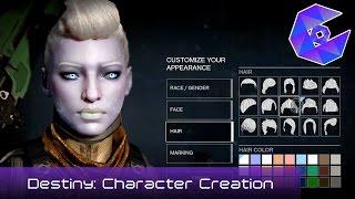 Destiny: All Races Character Creation Choices [60FPS]