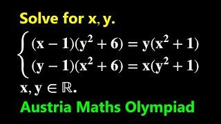 Austria Maths Olympiad | A Nice System Of Equations  | Using The Substitution Method.