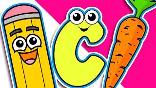 "Carrot Starts with C" | Level 1 Lower Case "c" | Teach Phonics, Kindergarten Lesson, Baby Learning