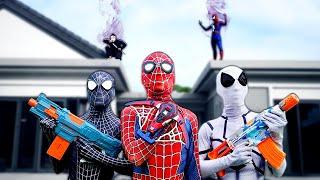 TEAM SPIDER-MAN vs ALIEN SUPERHERO ( Special MANSION BATTLE )